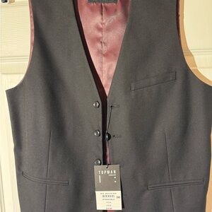 Topman Burgundy Lined Jacket